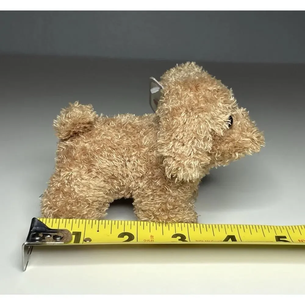 Vintage Aurora Dinky Dog Plush Mini Brown 4.5” Stuffed Animal Puppy With Tags